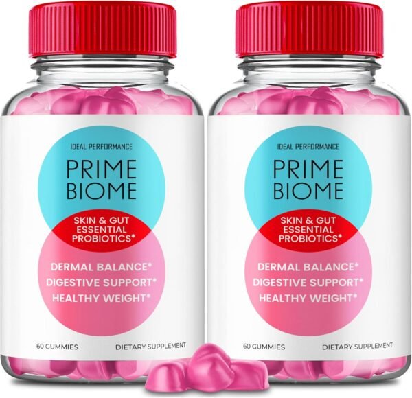 Prime Biome Gummies, Prime Biome For Skin, PrimeBiome Gummies for Gut and Skin, Prime Biome Probiotic Gummies, Prime Biome Reviews, Prime Biome Gummies Reviews, Prime Biome Skin and Gut (2 Pack) - Image 2