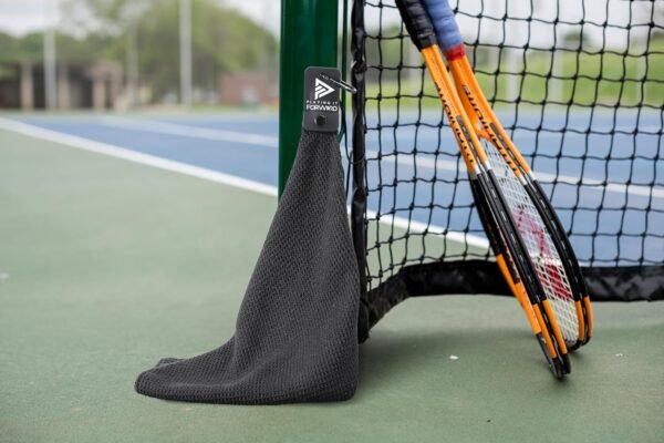 Magnetic Multi Sport Microfiber Towel for Gym, Working Out, Running, Tennis, Hiking, Pickleball, Garage, Baseball, Strong Magnet Hold, Fast Drying, Men & Women Workout Towel, Black - Image 4
