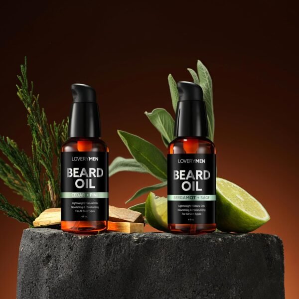 Deluxe Beard Oil for Men - Sandalwood, Tobacco Vanilla, Bergamot Sage, Cedar Pine, Unscented Fragrances, Natural Mens Beard Oil Kit With Argan & Jojoba Oil, Beard Softener Grooming Mens Beard Care - Image 4