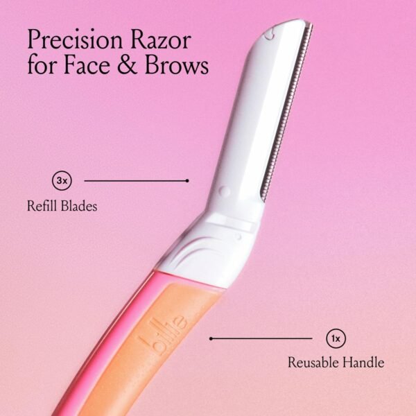 Billie Razors for Women Shave Kit with 5 Blades + Dermaplane Starter Kit with 3 Refill Blades for Facial Hair Removal - Image 7