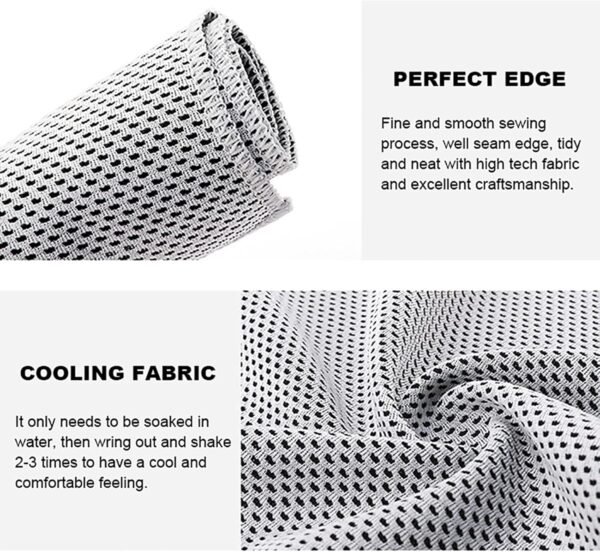Pack of 20 Cooling Towel 40x12'' Ice Towel for Neck and Face Microfiber Chilly with Bag Breathable Yoga Gym Stay Cool Towels Sweat Rag for Workout Running Camping Pilates Beach, Light Gray - Image 3