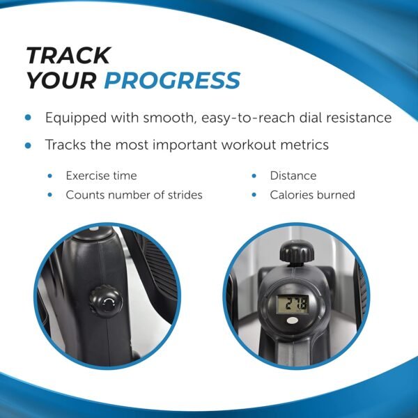 Stamina Inmotion Compact Strider Foot Exercise Machine - Under Desk Elliptical - Standing or Seated Elliptical Fitness Equipment - Image 9