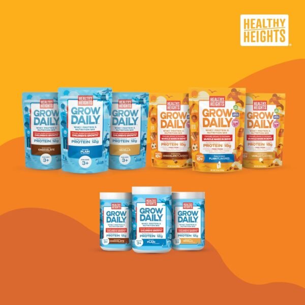 Healthy Heights Grow Daily Kids Protein Drink Mix (Chocolate) - High Protein Shake for Boys 10+ - Image 8