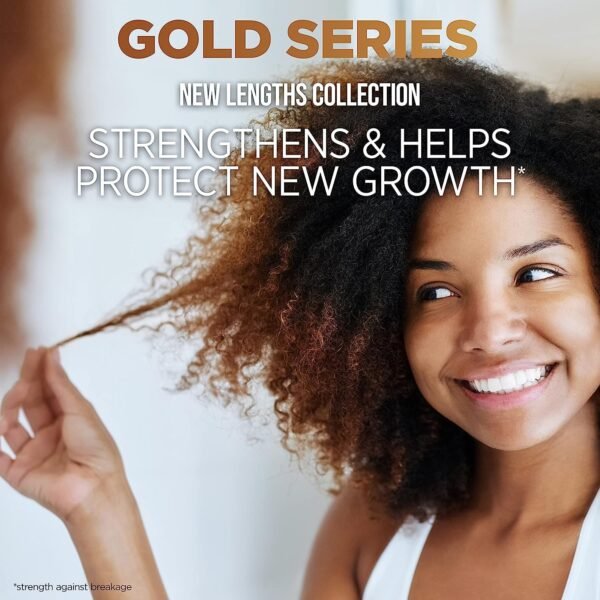 Pantene Gold Series New Lengths Anti-Breakage Defense Serum, Infused with Apricot Oil, Protects & Strengthens, for Natural, Textured, Curly, Coily Hair, Sulfate Free, 3 Fl Oz - Image 5