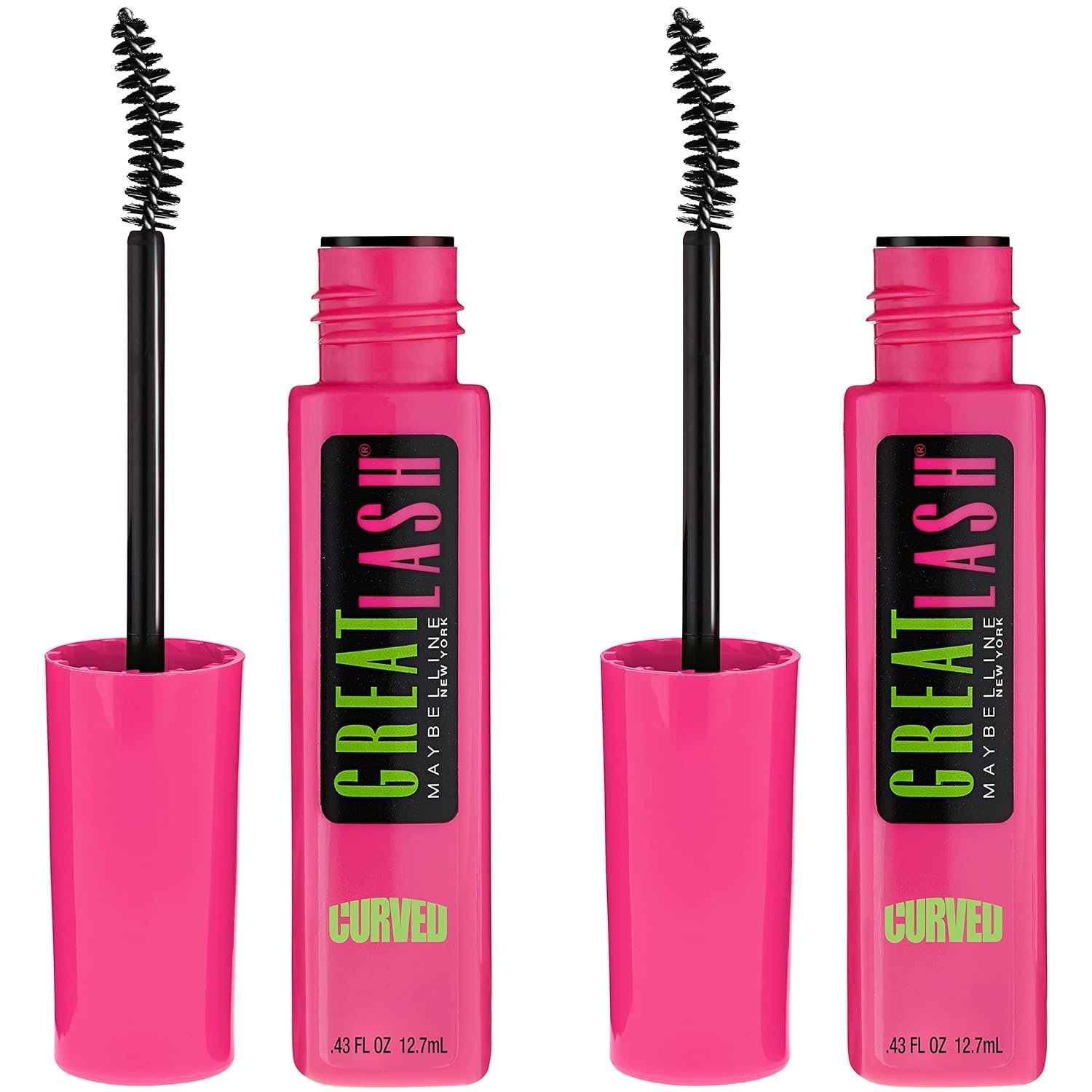 Maybelline Great Lash Curved Brush Washable Mascara, Volumizing, Lengthening and Curling Mascara, Very Black, 1 Count - Image 2