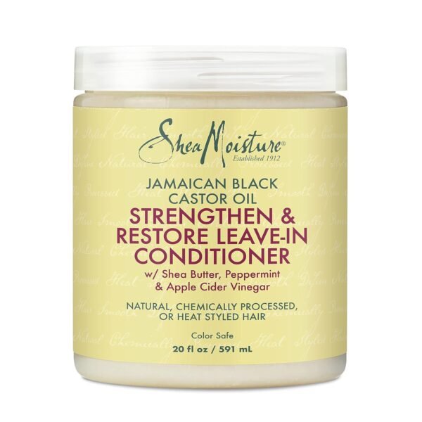 SheaMoisture Leave In Conditioner Conditioner For Hair Jamaican Black Castor Oil To Soften and Detangle Hair 20 oz - Image 2