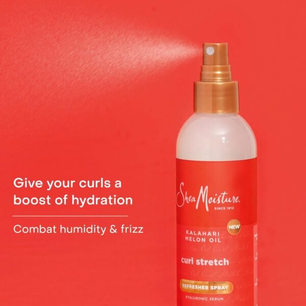 SheaMoisture Curl Stretch Refresher Spray Kalahari Melon Oil and Marula Oil Between Wash Style Stretcher Boosts Hydration, Fights Humidity and Frizz with Hyaluronic Serum 8 Fl Oz - Image 12