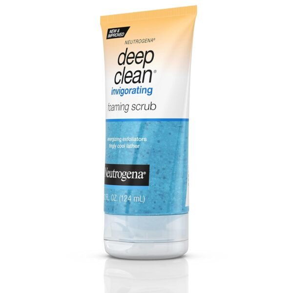 Neutrogena Deep Clean Invigorating Foaming Facial Scrub with Glycerin, Cooling & Exfoliating Gel Face Wash to Remove Dirt, Oil & Makeup, 4.2 fl. oz - Image 8