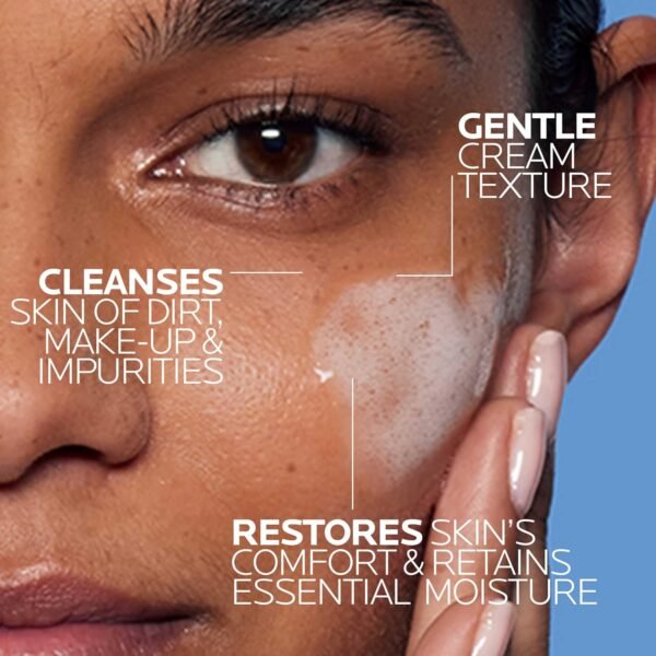 La Roche-Posay Toleriane Hydrating Gentle Face Cleanser, Hydrating Facial Cleanser With Niacinamide + Ceramides, Daily Face Wash For Dry Skin To Normal Skin, Sensitive Skin Tested, Fragrance Free - Image 4