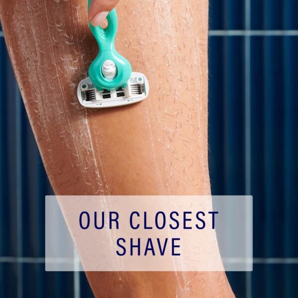 Schick Hydro Silk Sensitive Women's Razor | 5-Blade Razors for Women Sensitive Skin | Womens Razors Sensitive Skin | 1 Handle & 5 Razor Blade Refills - Image 8