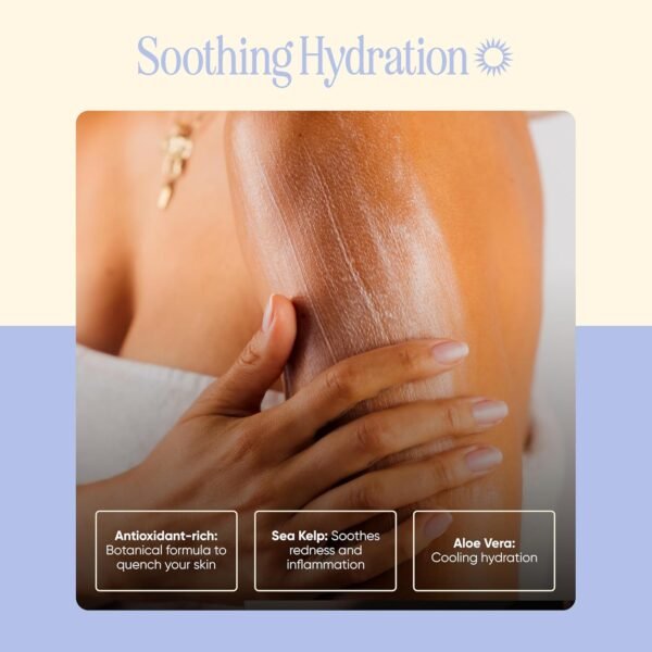 After Sun Gel - Aloe Vera and Sea Kelp Formula for Sunburn Relief and Hydration - Tan Extender - 150 m - Image 4