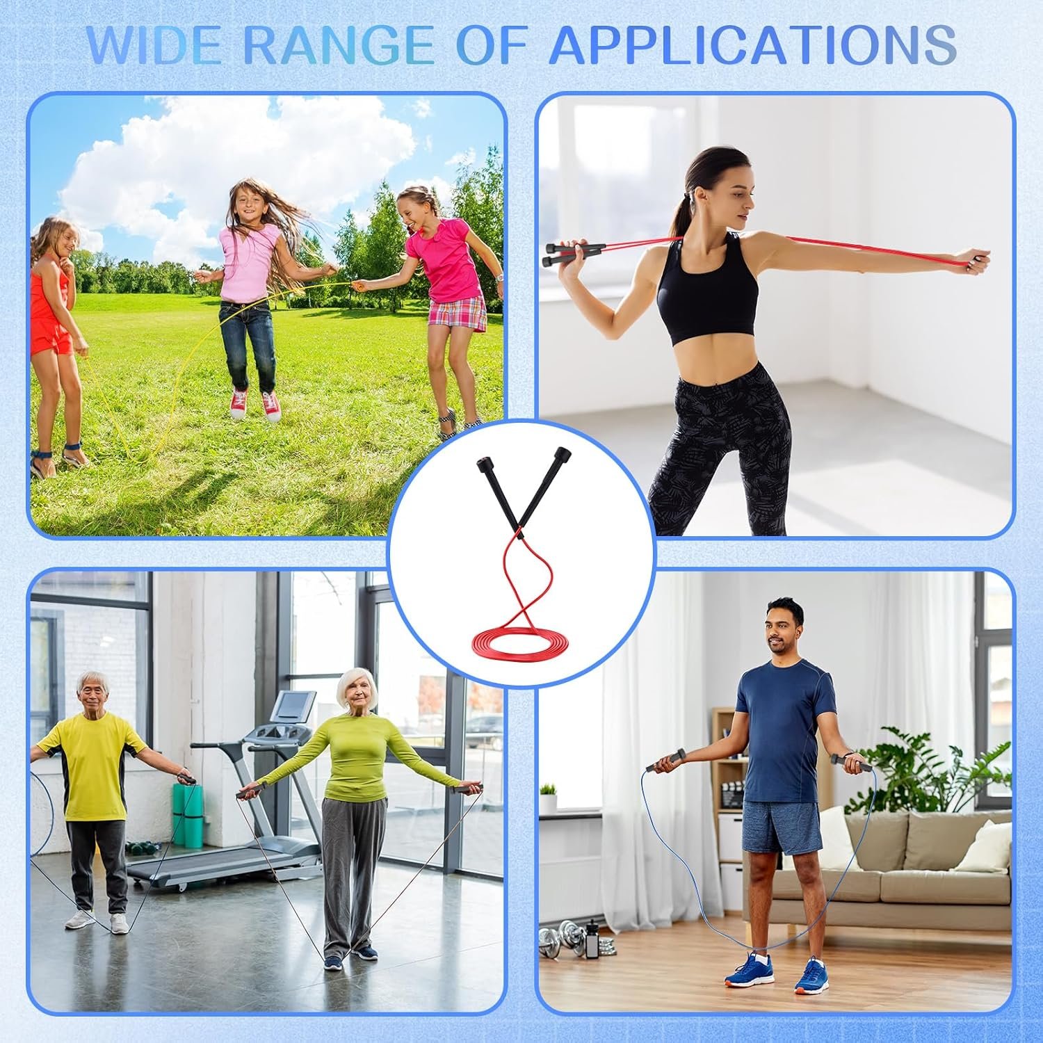 72 Pcs PVC Jump Ropes for Fitness 9.2 ft Adjustable Skipping Rope Versatile Unbreakable Speed Rope with Plastic Handles for Women Men Kids Endurance Training Cardio Exercise Workout - Image 6