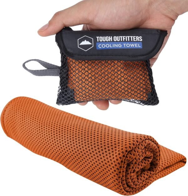 Tough Outdoors Cooling Towels (38.5"x12") - Cooling Towels for Neck & Face, Cooling Neck Wraps - Ice Towel & Sweat Rag for Camping, Gym, Yoga & Sports - Image 2