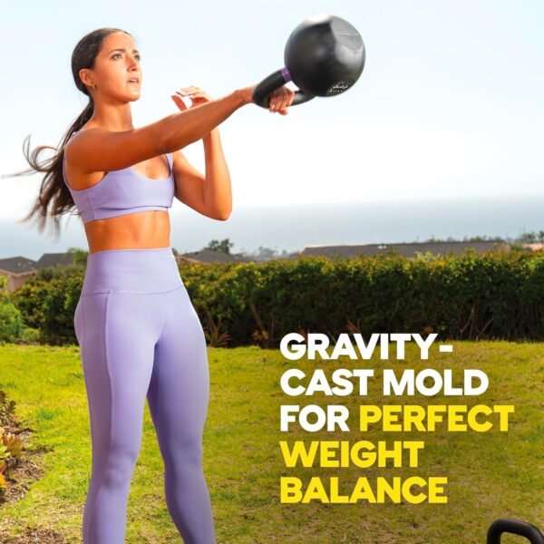 TRX Training Rubber-Coated Kettlebells, Ultra-Durable Heavy-Duty Bells, Wear-Resistant Fitness Weight Set - Image 6