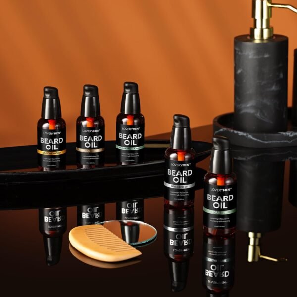 Deluxe Beard Oil for Men - Sandalwood, Tobacco Vanilla, Bergamot Sage, Cedar Pine, Unscented Fragrances, Natural Mens Beard Oil Kit With Argan & Jojoba Oil, Beard Softener Grooming Mens Beard Care - Image 7