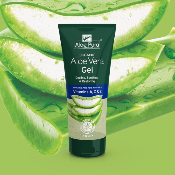 Organic Aloe Vera Gel & Vitamin A C & E 6.8 fl oz - Image 4