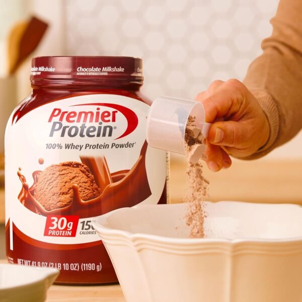 Premier Protein Protein Powder, 30g Protein, 1g Sugar, No Soy Ingredients, Gluten Free, Chocolate Milkshake, 29 Servings, 41.9oz - Image 6