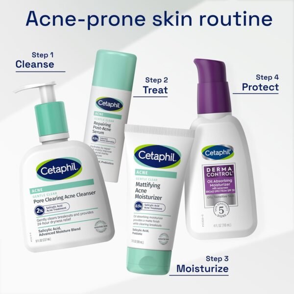 CETAPHIL Gentle Clear Repairing Post-Acne Serum, Retinol Alternative, Oil Free Serum for Sensitive Skin, 1 Fl Oz, Bakuchiol, Improves Skin Tone & Post-acne Marks, Dermatologist Recommended Brand - Image 7