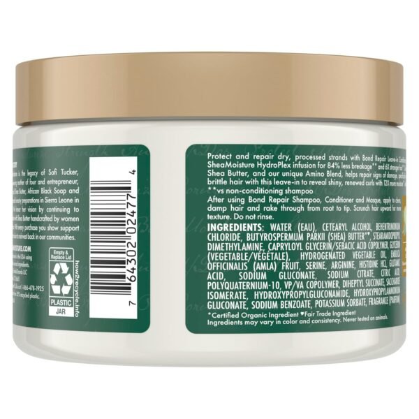 SheaMoisture Bond Repair Leave-In Conditioner Amla Oil to Strengthen and Repair Curls with Restorative HydroPlex Infusion 11 oz - Image 3