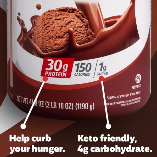 Premier Protein Protein Powder, 30g Protein, 1g Sugar, No Soy Ingredients, Gluten Free, Chocolate Milkshake, 29 Servings, 41.9oz - Image 4
