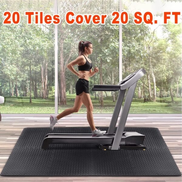 Kangler Puzzle Exercise Mat, 20 Tiles Foam Interlocking Exercise Mats - Floor Tiles for Gym Equipment and Cushion for Workouts - Image 3