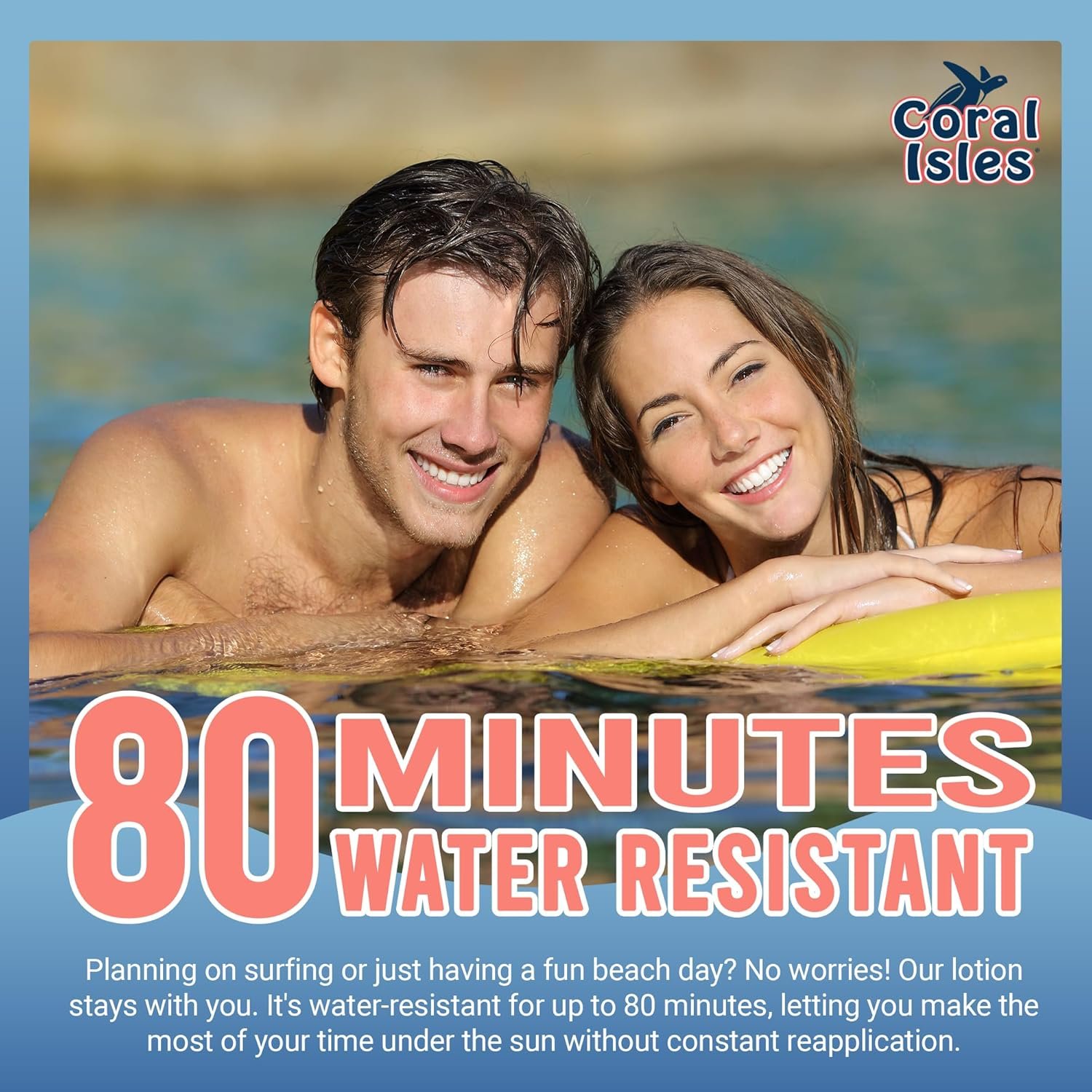 Sunscreen SPF 50 | Hawaii Compliant as Reef Safe | Octinoxate & Oxybenzone Free | Broad Spectrum UVA/UVB Protection | Water Resistant 80 Min. | Fragrance Free | 6 Fl Oz Lotion - Image 5