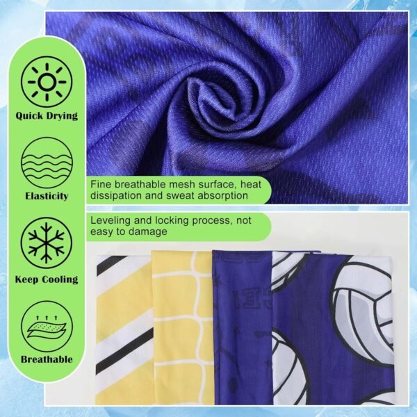 24 Pack Soccer Football Basketball Volleyball Baseball Cooling Towel 40 x 12 Inch Sport Towel for Athletes Team Gifts Yoga Gym Camping Running(Volleyball) - Image 4