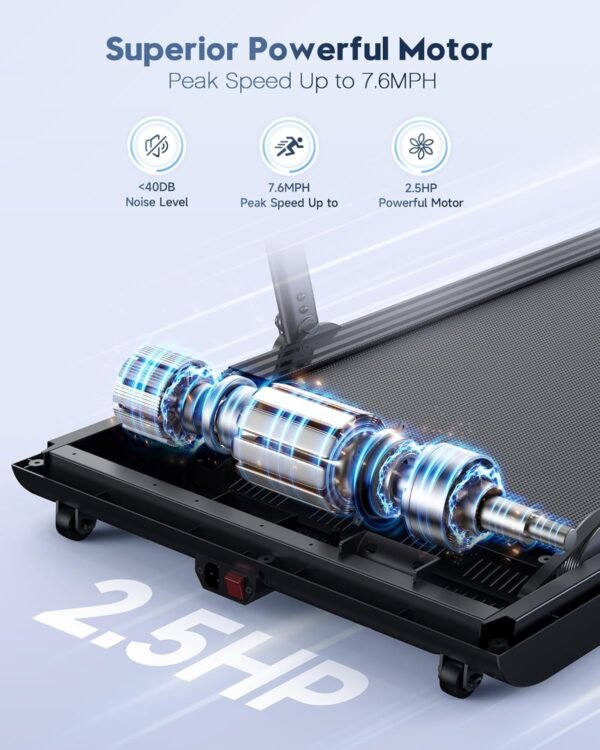 YOSUDA Walking Pad Treadmills -Under Desk Treadmills for Home/Office 265LBS Weight Capacity & Bluetooth Speaker - Image 7