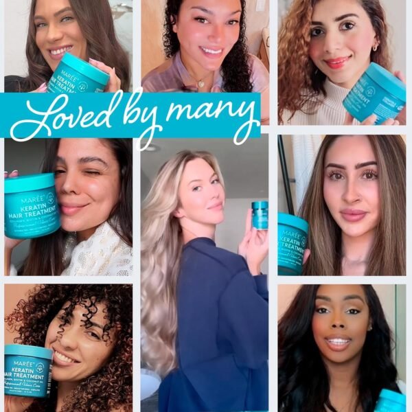 MAREE Hair Mask for Damaged Hair - Keratin Treatment Conditioner - Extremely Deep Conditioning Mask, Hydrating & Repairing, Keratina Mascarilla Para el Cabello - Image 8