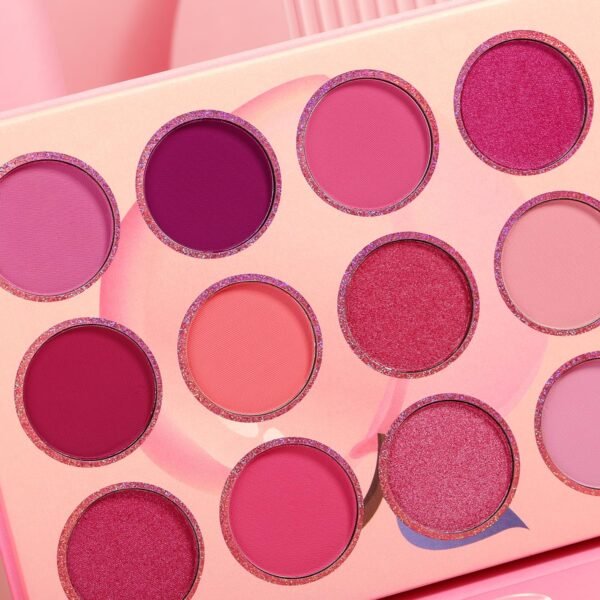 DE'LANCI Pink Purple Eyeshadow Palette, 12 Colors High Pigment Matte Shimmer Barbie Eye Shadow Makeup Pallet, Small Bright Peach Red Eyeshadow Pallets, Long Lasting Shades for Girl Women Summer Travel - Image 10