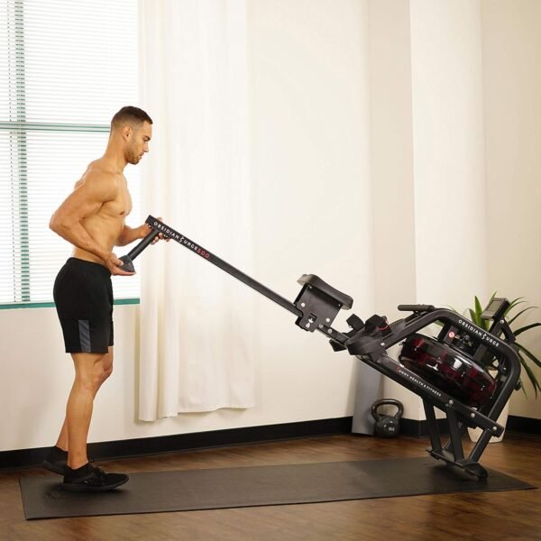 Sunny Health & Fitness Water Rowing Machine with Intense Dynamic Real-Time Resistance, 300 LB Capacity Water Rower Machine with Optional Free SunnyFit App Connectivity for Advanced Workout Metrics - Image 10