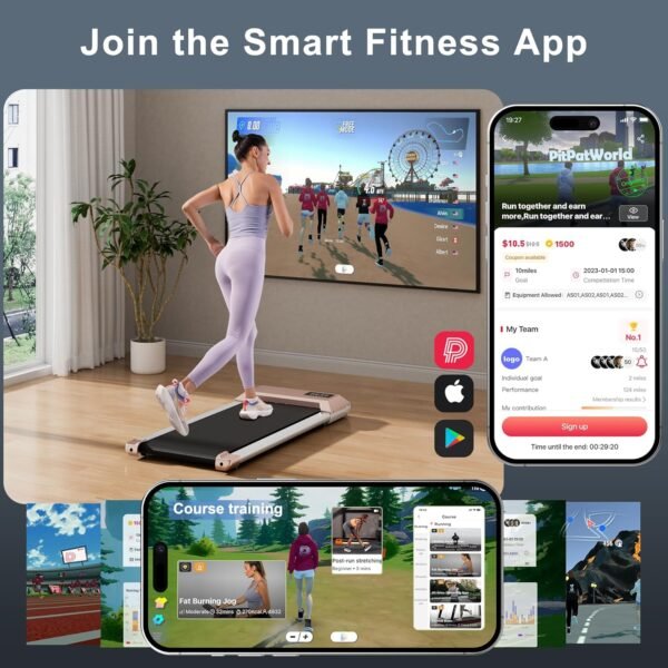Walking Pad,Mini Walking Pad Treadmill, Under Desk Treadmill,Treadmills for Home & Office,Small Portable Walking Treadmill with Remote & Smart APP, 265 Lbs Capacity - Image 7
