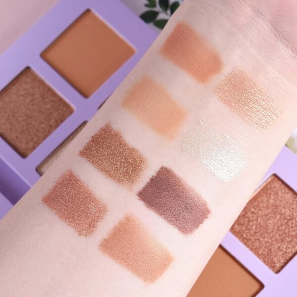 Matte Eyeshadow Palette, Vegan Eyeshadow Palette with Brush, 8 Shades Nude Eyeshadow Palette High Pigmented Organic Eyeshadow Palette Long Lasting Naked Eyeshadow Palette - Image 8