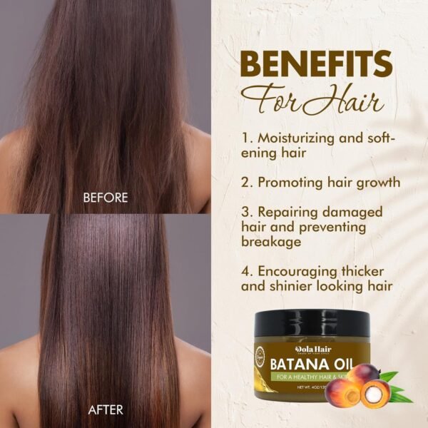 Batana Oil for Hair Growth Organics 100% Natural Pure Batana Hair Oil Batana Oil Nourishes Damaged Hair raw Batana Butter Prevent Hair Loss Natural Hair Growth Oil and Conditioner - Image 5