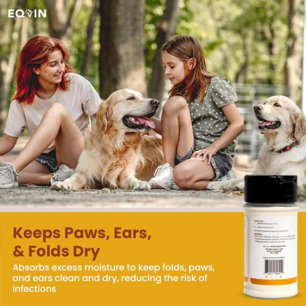 Dog Coat Care Powder | Made in USA | Waterless Dry Shampoo & Deodorizer for Smelly Dogs, Anti-Itch Relief for Dry Itchy Skin, No Rinse Formula with Lavender Oil & Bentonite Clay - Image 8