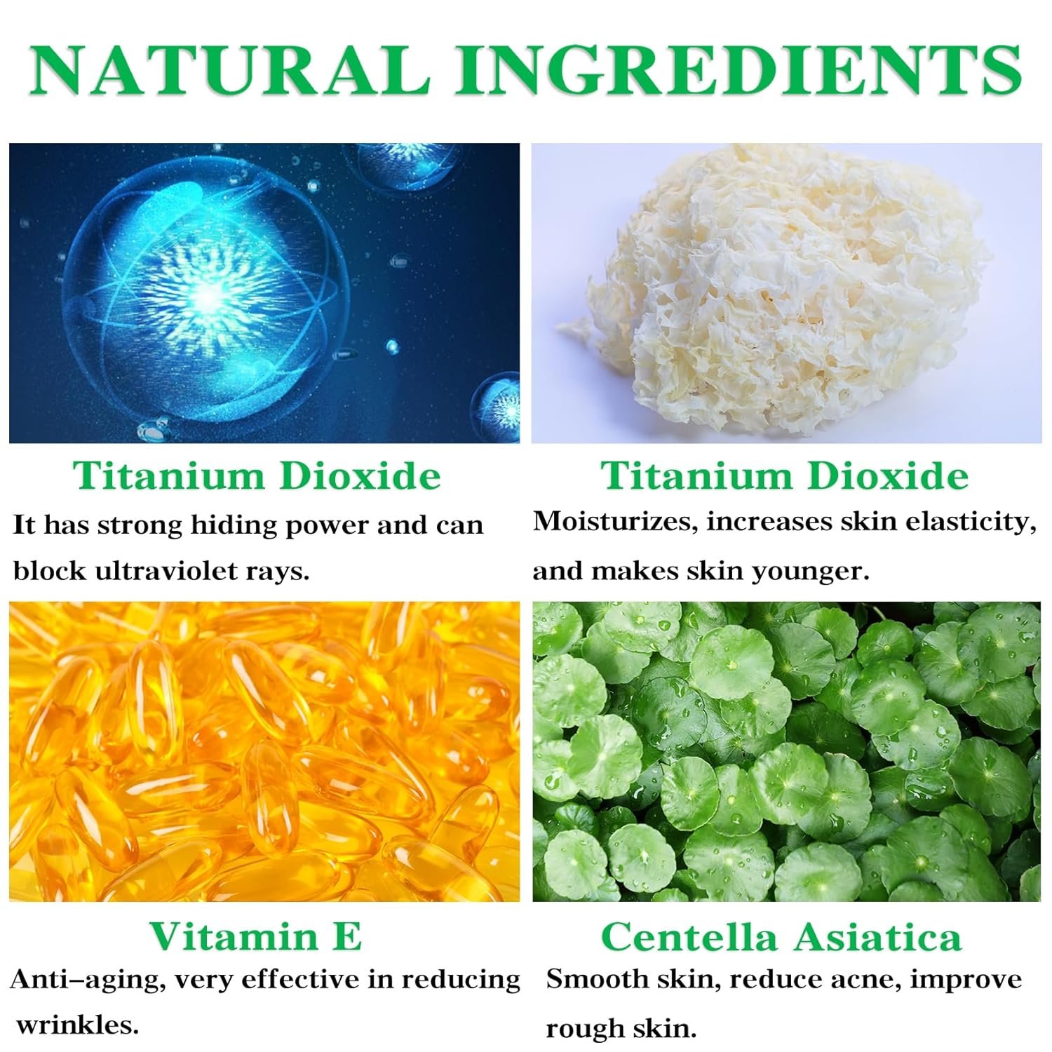 Mushroom Head Air Cushion CC Cream + BB Cream + Tri-color Color Corrector Isolation Cream Foundation Set Moisturizing Full Coverage Foundation Concealer Lasting Foundation Makeup Base Primer(7 Pcs) - Image 5