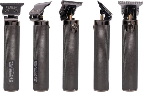 Red by Kiss Hair Trimmer for Men Precision Blade Cordless Trimmer Mens Grooming Kit (Cool Gray) - Image 6