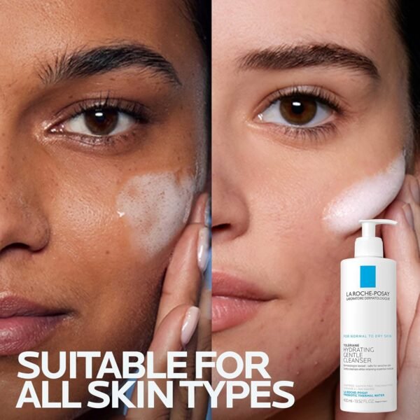 La Roche-Posay Toleriane Hydrating Gentle Face Cleanser, Hydrating Facial Cleanser With Niacinamide + Ceramides, Daily Face Wash For Dry Skin To Normal Skin, Sensitive Skin Tested, Fragrance Free - Image 6