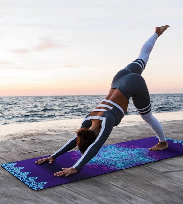 Non Slip Yoga Mat TPE Workout Mat for Men Women, Thick Workout Mat with Carrying Strap, Fitness Mats for Exercise, Yoga, Fitness, Pilates, Floor Workouts (72" x 24" x 6mm) - Image 8