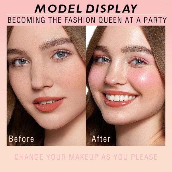 16 Colors Blush Contour Highlighter Makeup Palette, All-in-One Shimmer Silky Matte Mineral Blush Powder Palette, Face Sculpting Bronzer Blusher Illuminator Palette for a Natural Glowing - Image 6