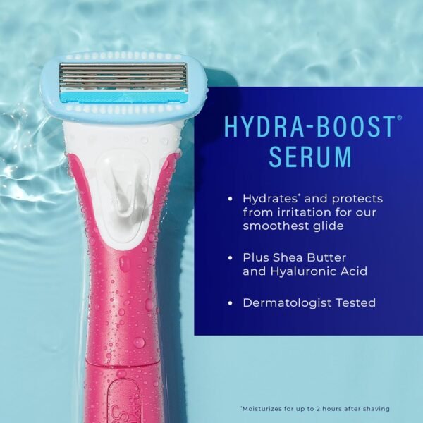 Schick Hydro Silk TrimStyle Razor for Women with Bikini Trimmer | 5-Blade Womens Razor with Trimmer, 2-in-1 Waterproof Pubic Hair Trimmer & Razor | 1 Handle & 3 Razor Blade Refills - Image 8