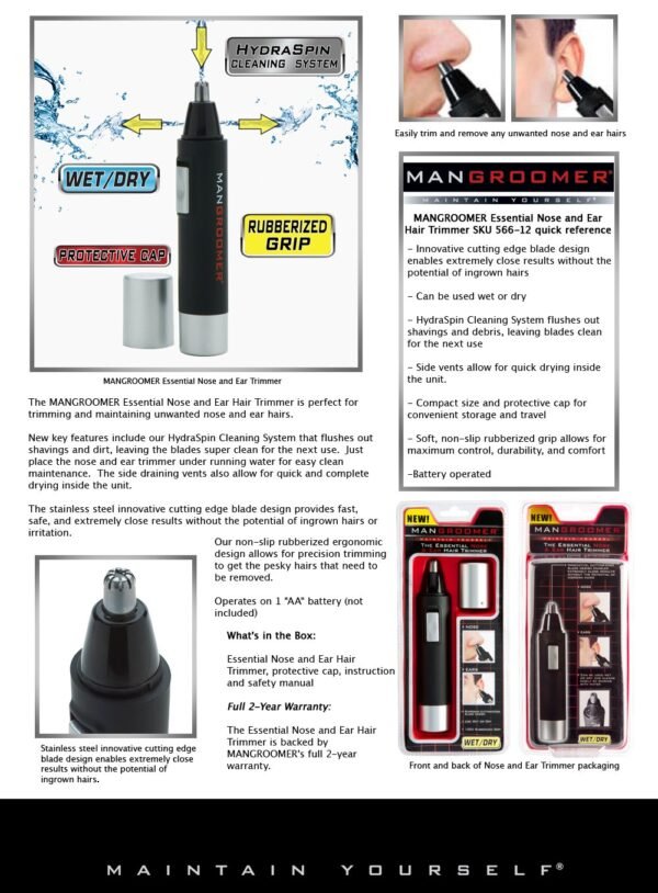 MANGROOMER PRO Essential Nose and Ear Hair Trimmer - Image 8