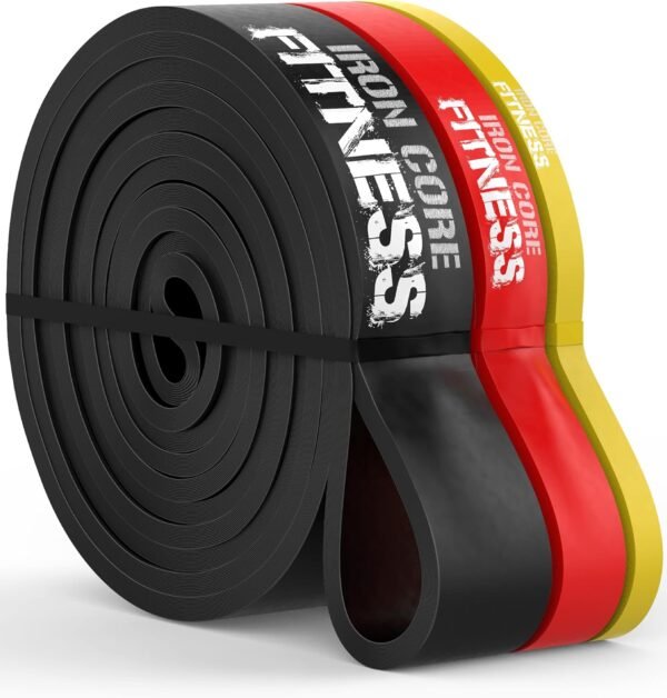 Pull Up Assistance Resistance Bands by Iron Core Fitness- Strength Power Flexibility Training at Home or Gym. Ebooks and Workout Chart Included. - Image 2
