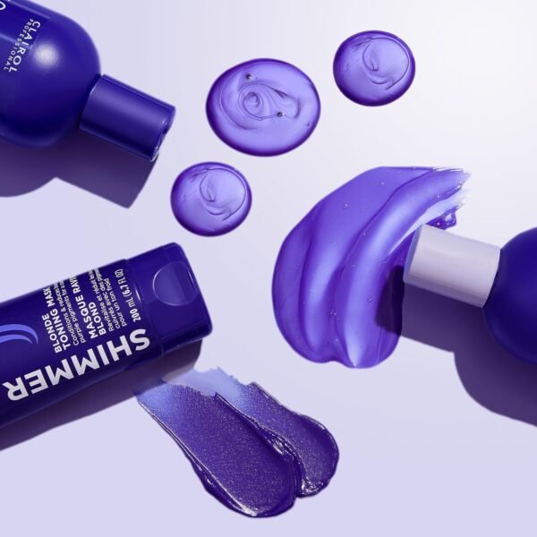 Clairol Professional Shimmer Lights Violet Toning Mask for Neutralizing Brassy Tones with Refreshing Blonde Hair Results - Image 9