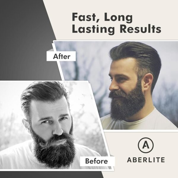 Aberlite EDC - Premium Beard Straightener Brush - Professional Heated Straightening Comb and Grooming Kit for Men (Gray) - Image 6