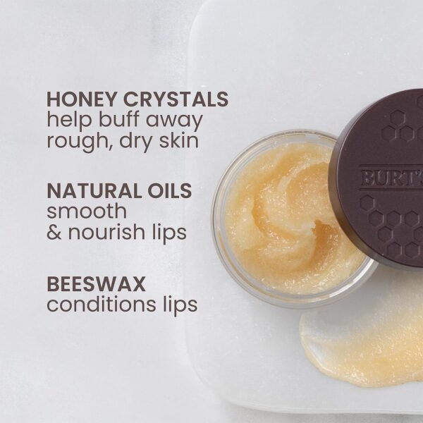 Burt’s Bees Conditioning Lip Scrub and Overnight Intensive Lip Treatment, With Ceramides, College Back to School Dorm Essentials, Exfoliates and Hydrates Lips 8 Hours, Natural Origin, 2 Jars, 0.25 oz - Image 4