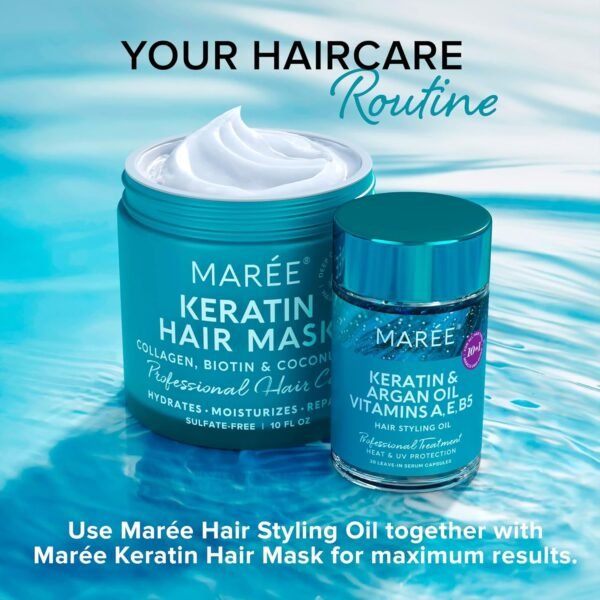 MAREE Hair Mask for Damaged Hair - Keratin Treatment Conditioner - Extremely Deep Conditioning Mask, Hydrating & Repairing, Keratina Mascarilla Para el Cabello - Image 9