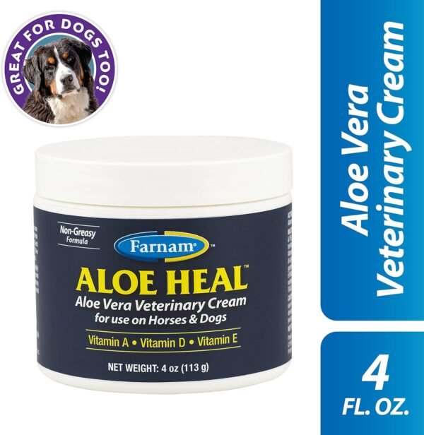 Farnam Aloe Heal Aloe Vera Veterinary Cream for use on Horses and Dogs 4 Ounces - Image 3