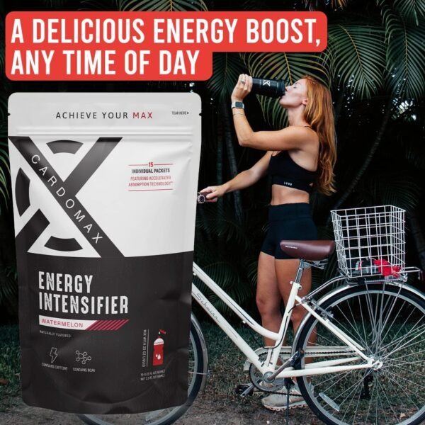 Clear Liquid Mix - Pre-Workout + Caffeine, BCAA, & 100% B3, 6&12 Vitamins - Natural Tasting Flavor for Keto, Sugar Free & Vegan Diets. - Watermelon Flavoring (15 Count) - Image 3