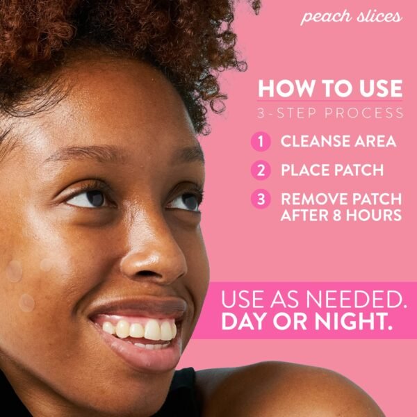 Peach Slices Dark Spot MicroDarts | For Dark Spots, Post-Blemish Redness | Self-Dissolving | Niacinamide, Vitamin C, Hyaluronic Acid, and Cica | Vegan | Cruelty Free | 9 Patches - Image 7